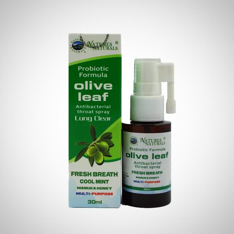 Natures Naturals® Olive Leaf Throat Spray - Probiotic Formula